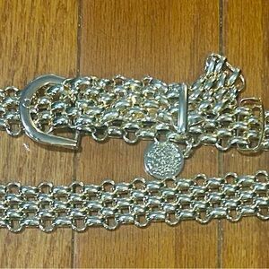 Elegant Silver Chain Belt